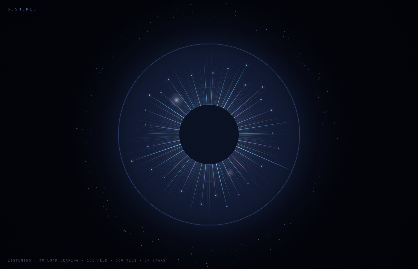 An iris built from memories